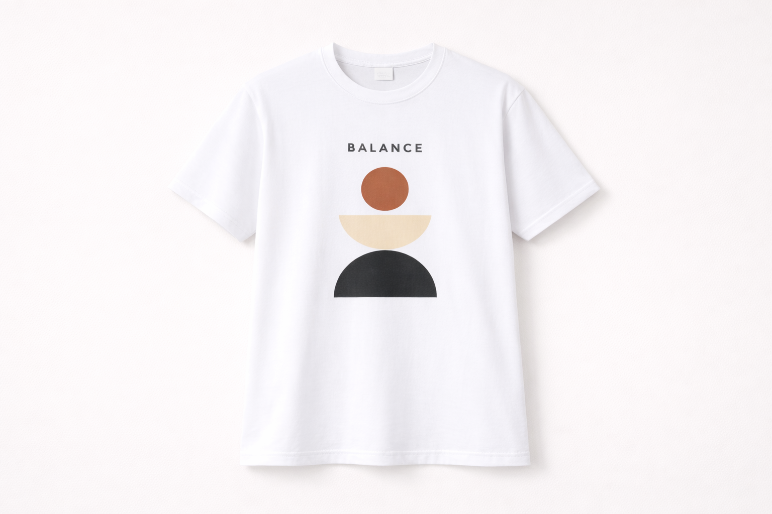 Balanced Design On Minimalist T Shirt